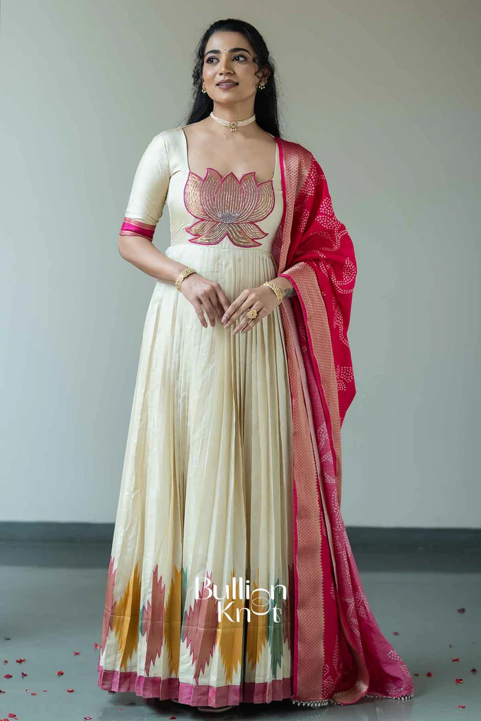 Embroidered Silk Kurti