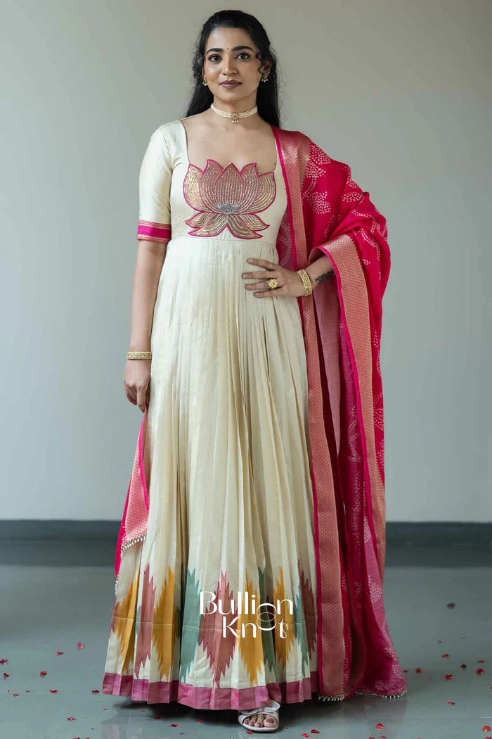 Embroidered Silk Kurti