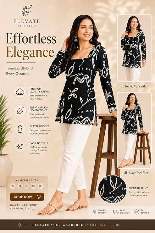 A-Line Printed Kurti
