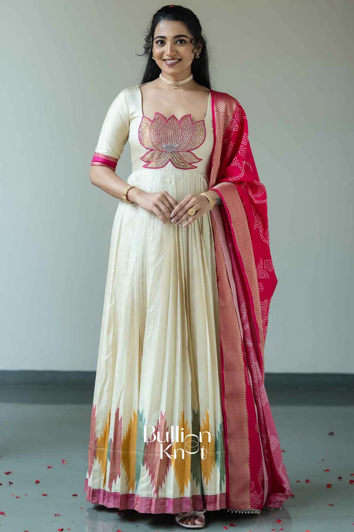 Embroidered Silk Kurti