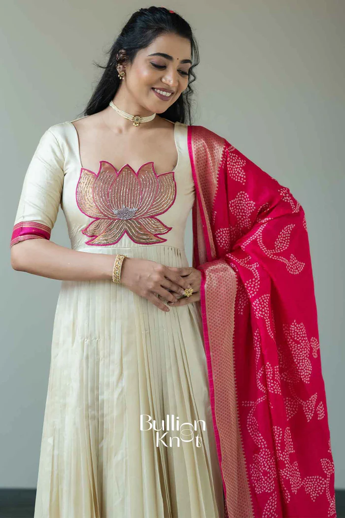 Embroidered Silk Kurti