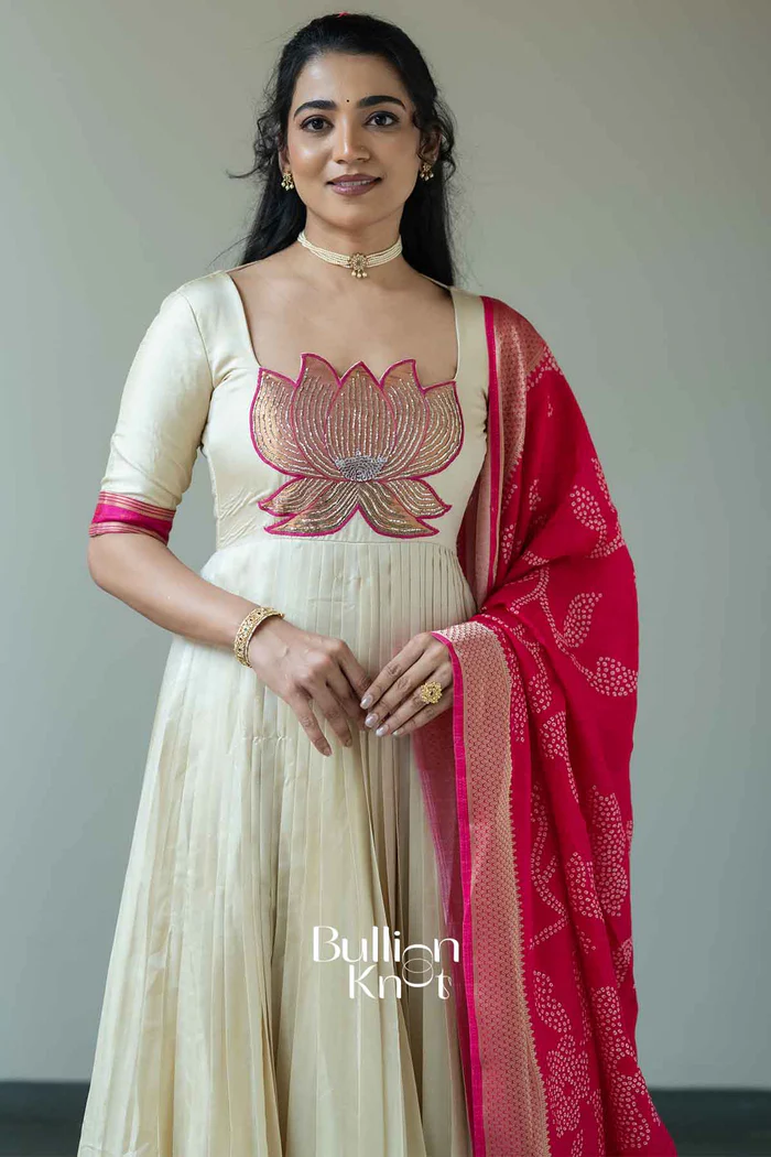 Embroidered Silk Kurti